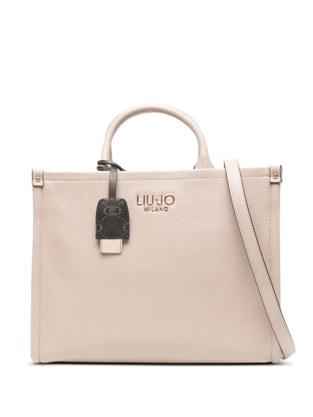 LIU JO logo-charm top-handles tote bag | Neutrals | Image 1