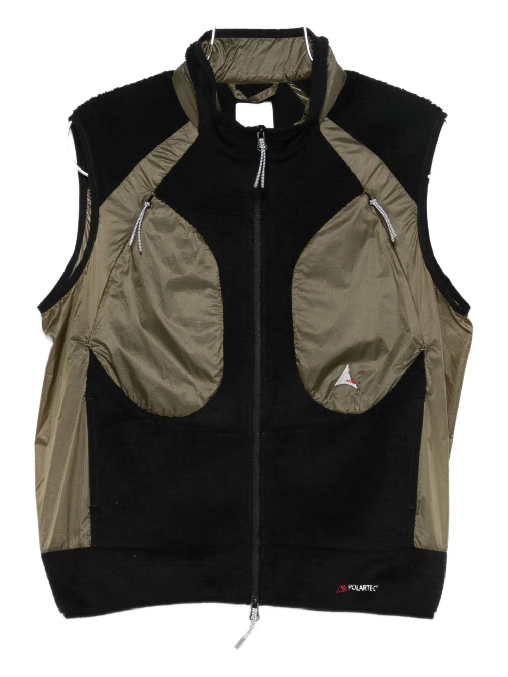 Roa Polartech Vest Featuring Contrast Panels In Black