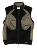 ROA fleece panelled sleeveless gilet - Black