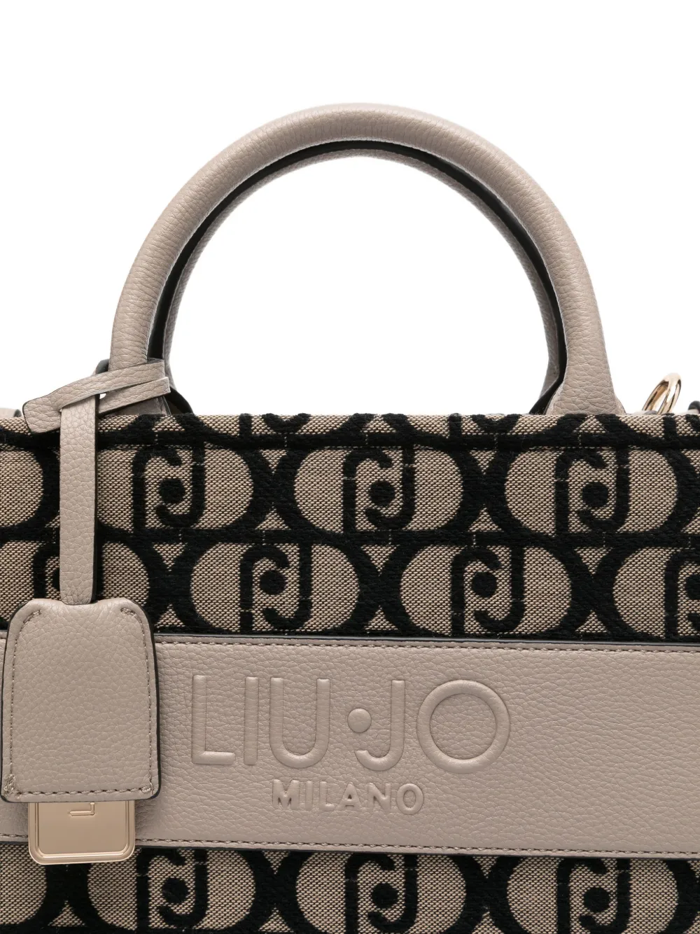 Liu •jo Logo Handbag In Gray