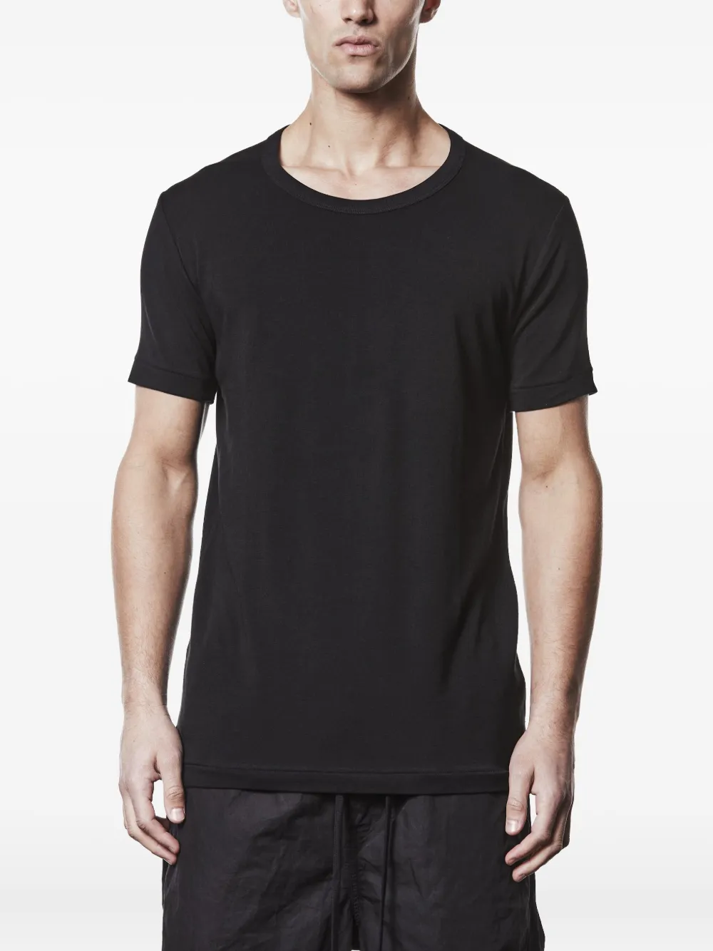 Thom Krom Worked-seam Cotton T-shirt In Black