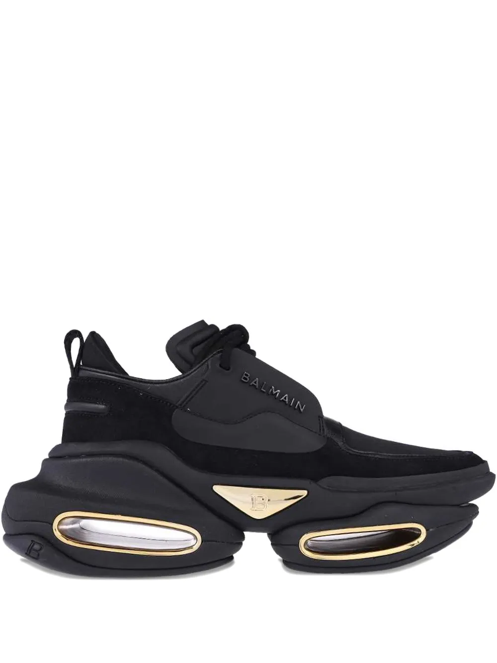 Balmain B-bold Low-top Sneakers In Black