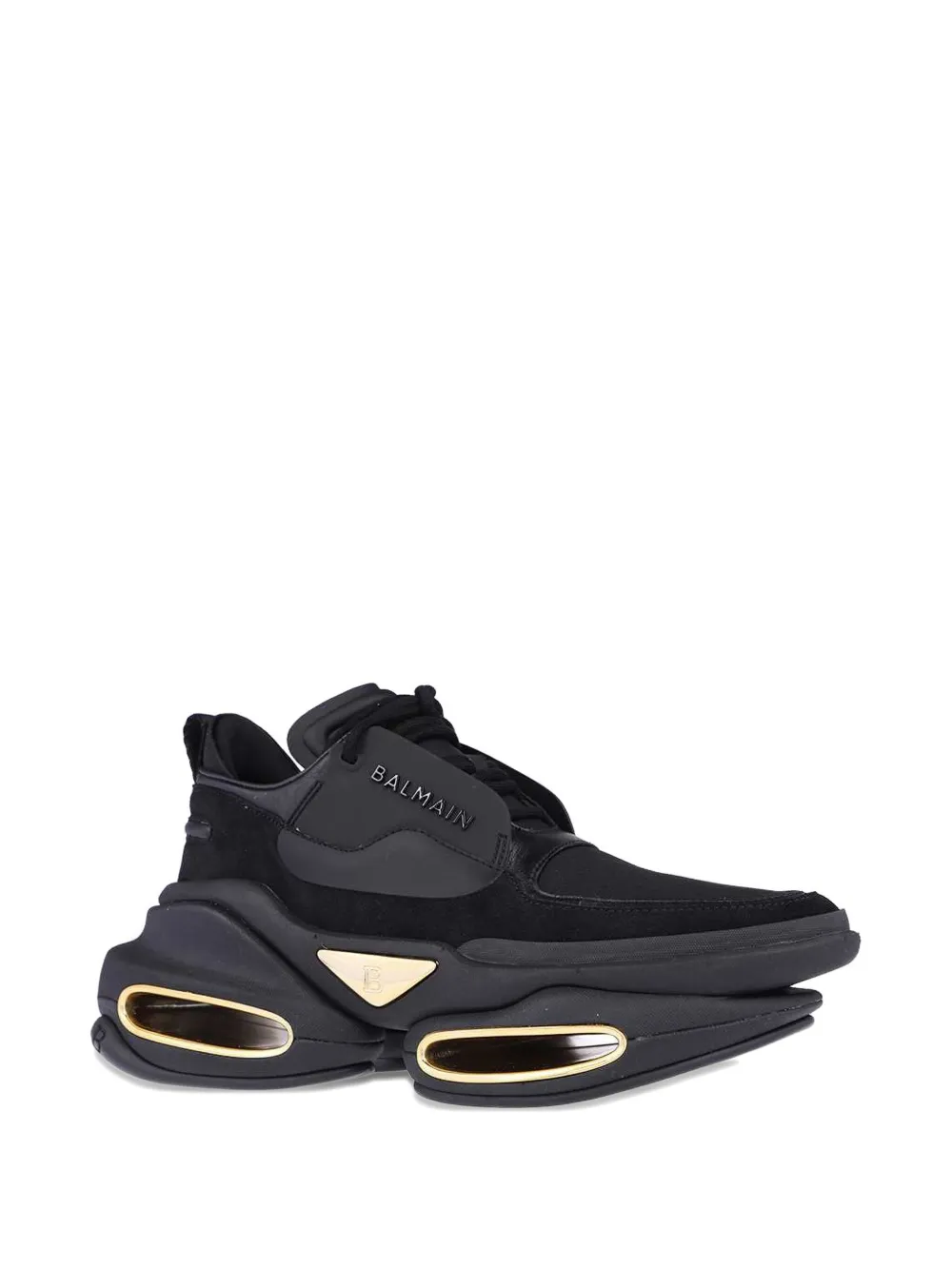 Balmain B-bold Low-top Sneakers In Black