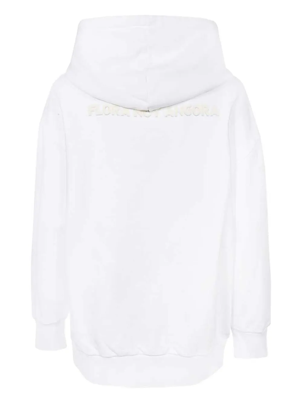 Stella McCartney rabbit-print ribbed hoodie - Wit