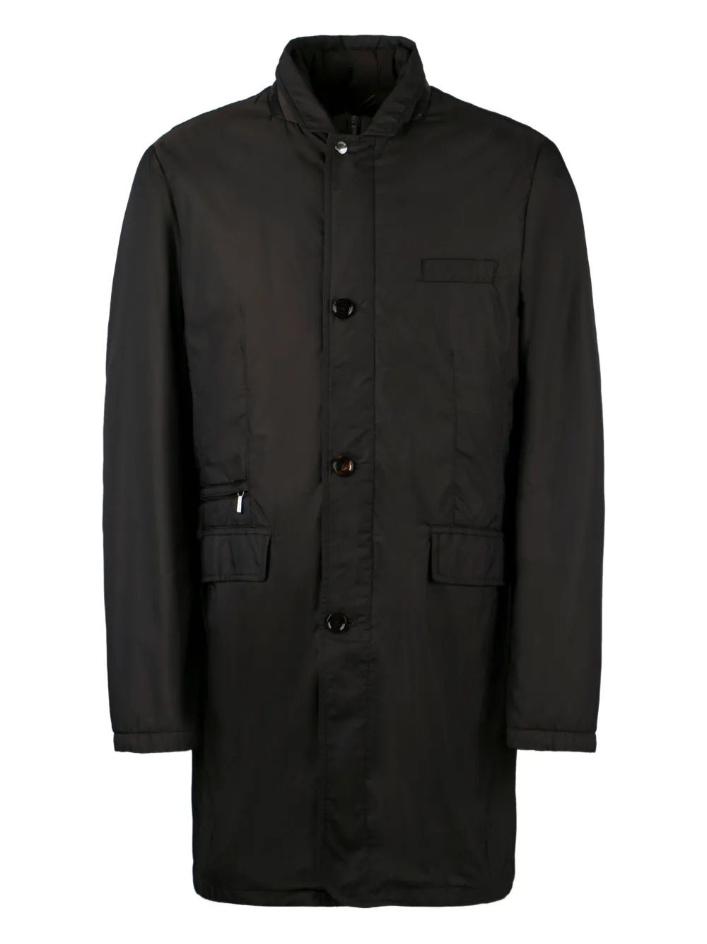 Moorer flap-pocket back-slit coat - ブラック Moorer flap-pocket back-slit coat - ブラック