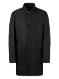 Moorer flap-pocket back-slit coat - Black