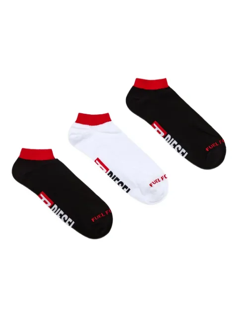 Diesel contrasting logo three socks