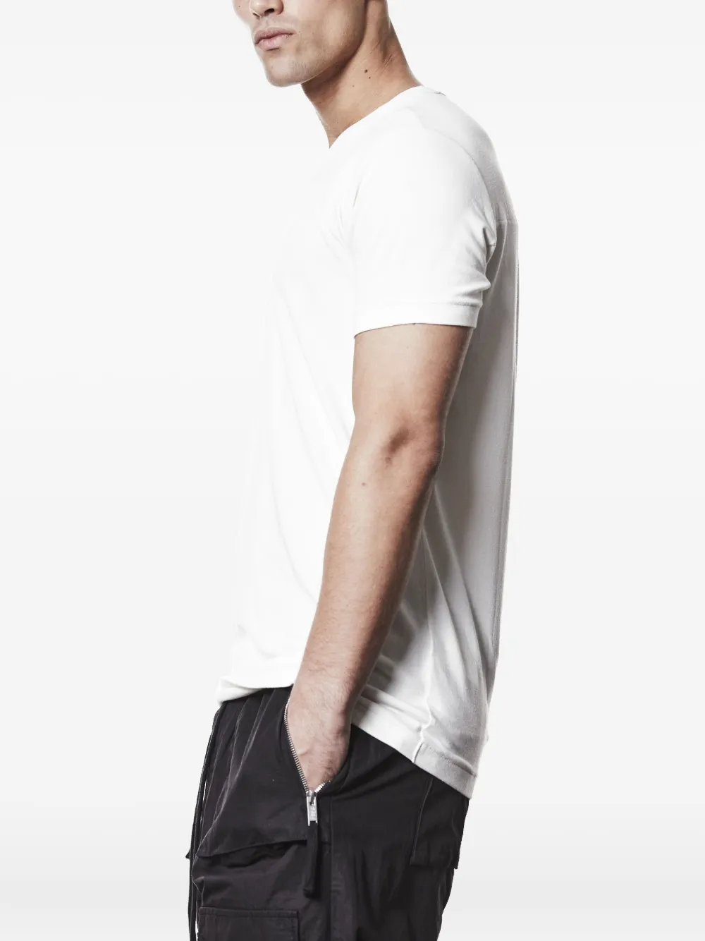 Thom Krom Worked Cotton T-shirt In White