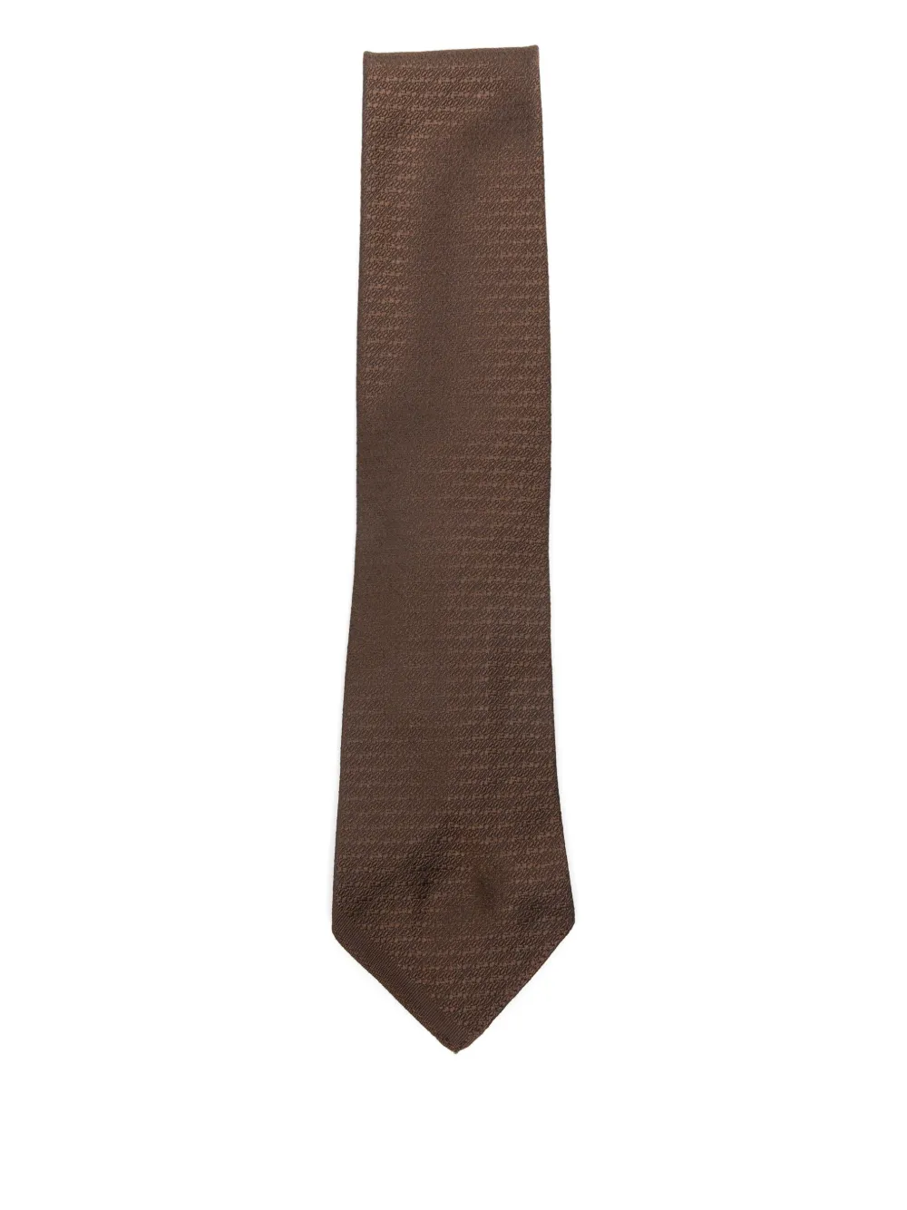 Maison Margiela textured silk tie | Brown | Image 1