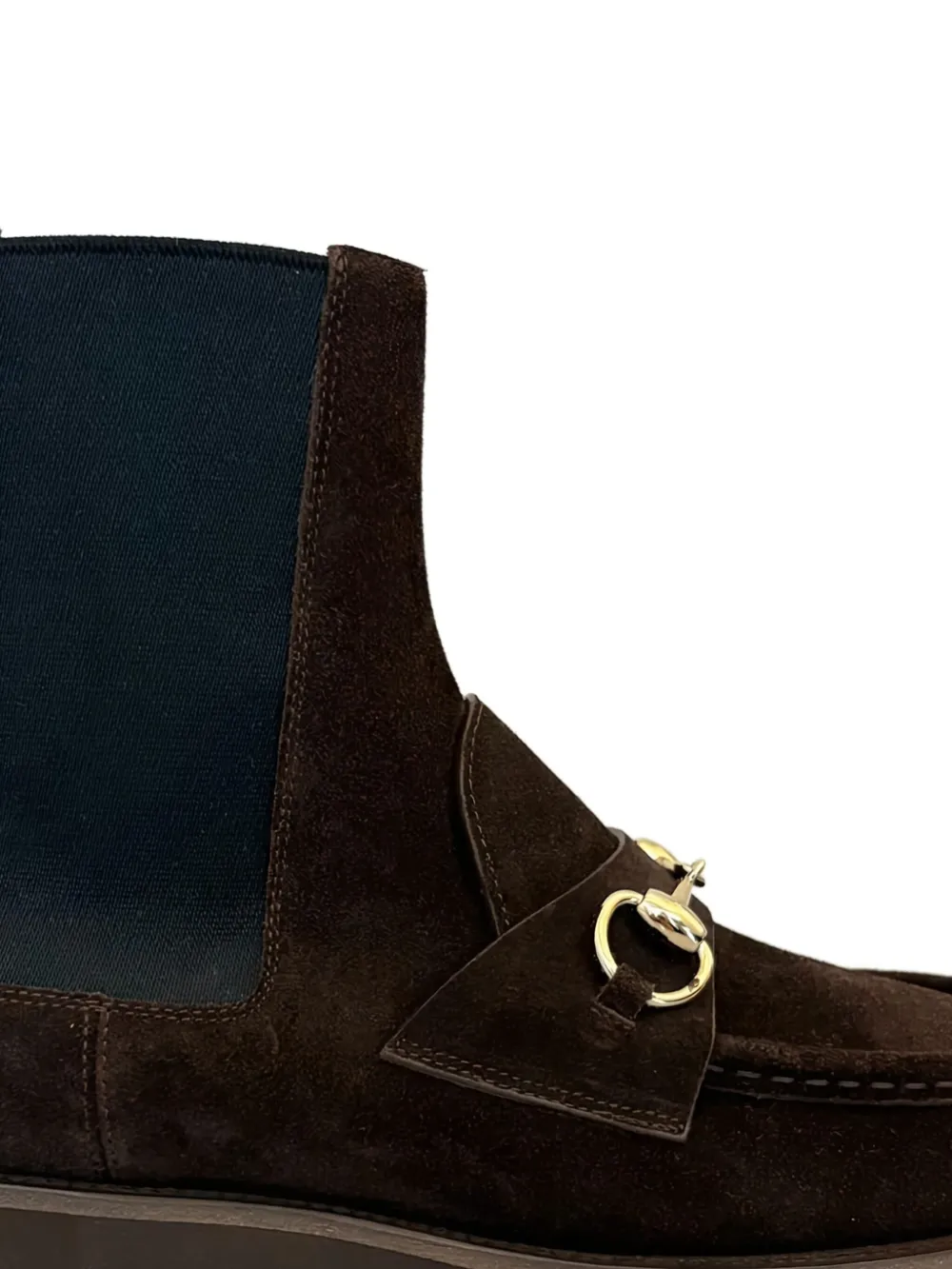 Gucci horsebit platform boots Brown