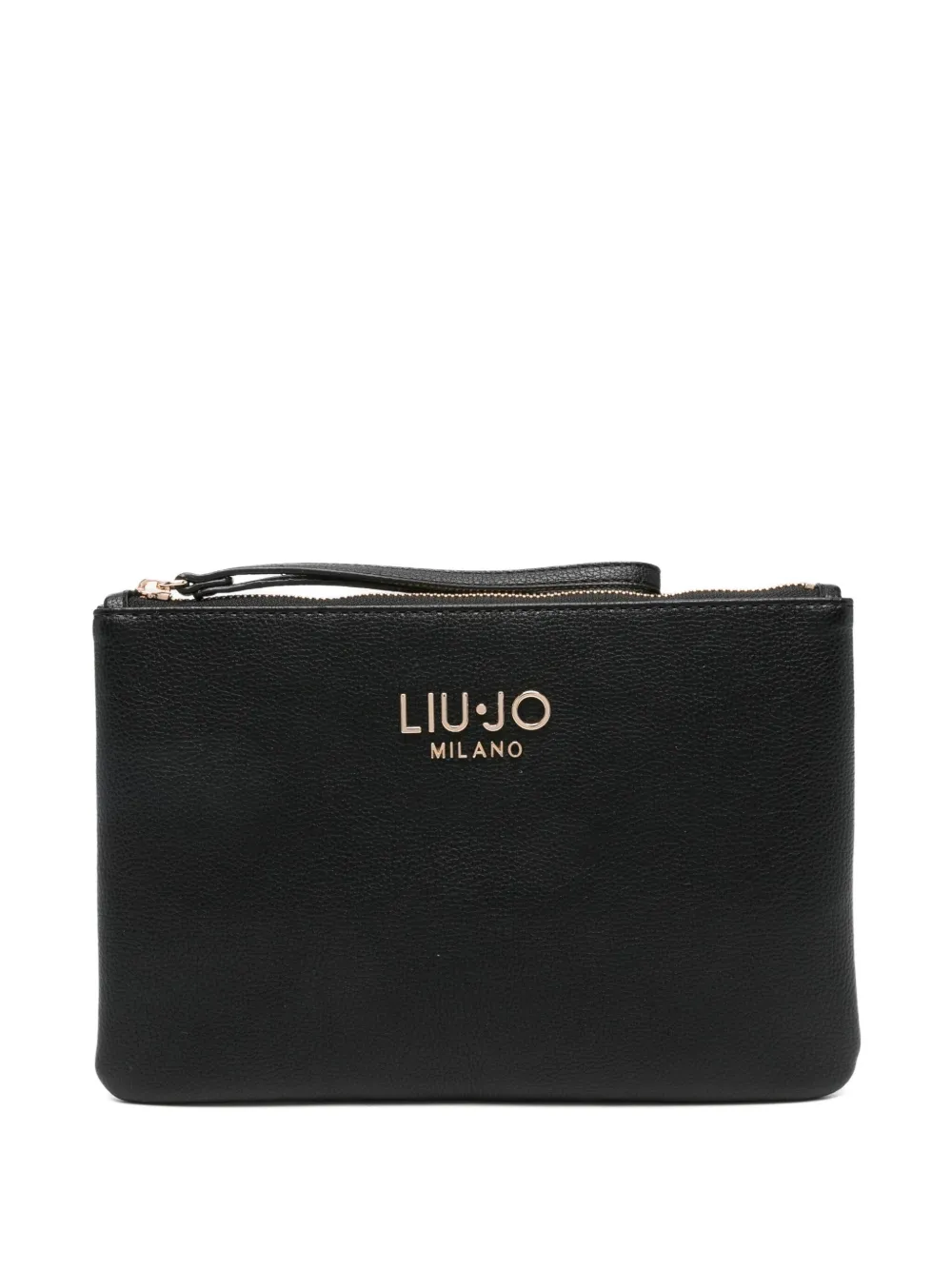 LIU JO logo-plaque zip clutch bag | Black | Image 1