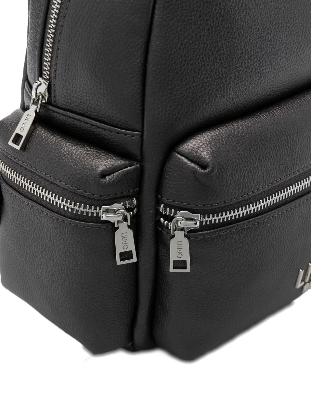 Liu •jo Studded-detail Zip-fastening Backpack In Gray