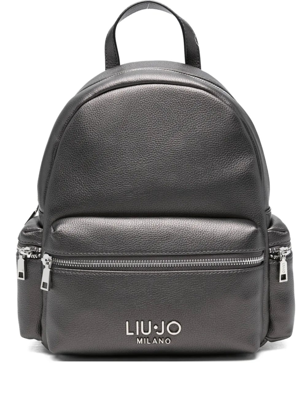 Liu •jo Studded-detail Zip-fastening Backpack In Gray