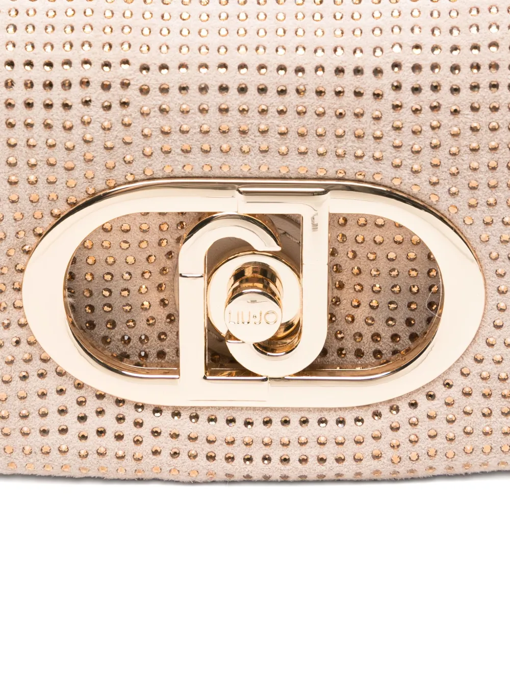 Liu •jo Mini Crystal-embellished Cross-body Bag In Neutral