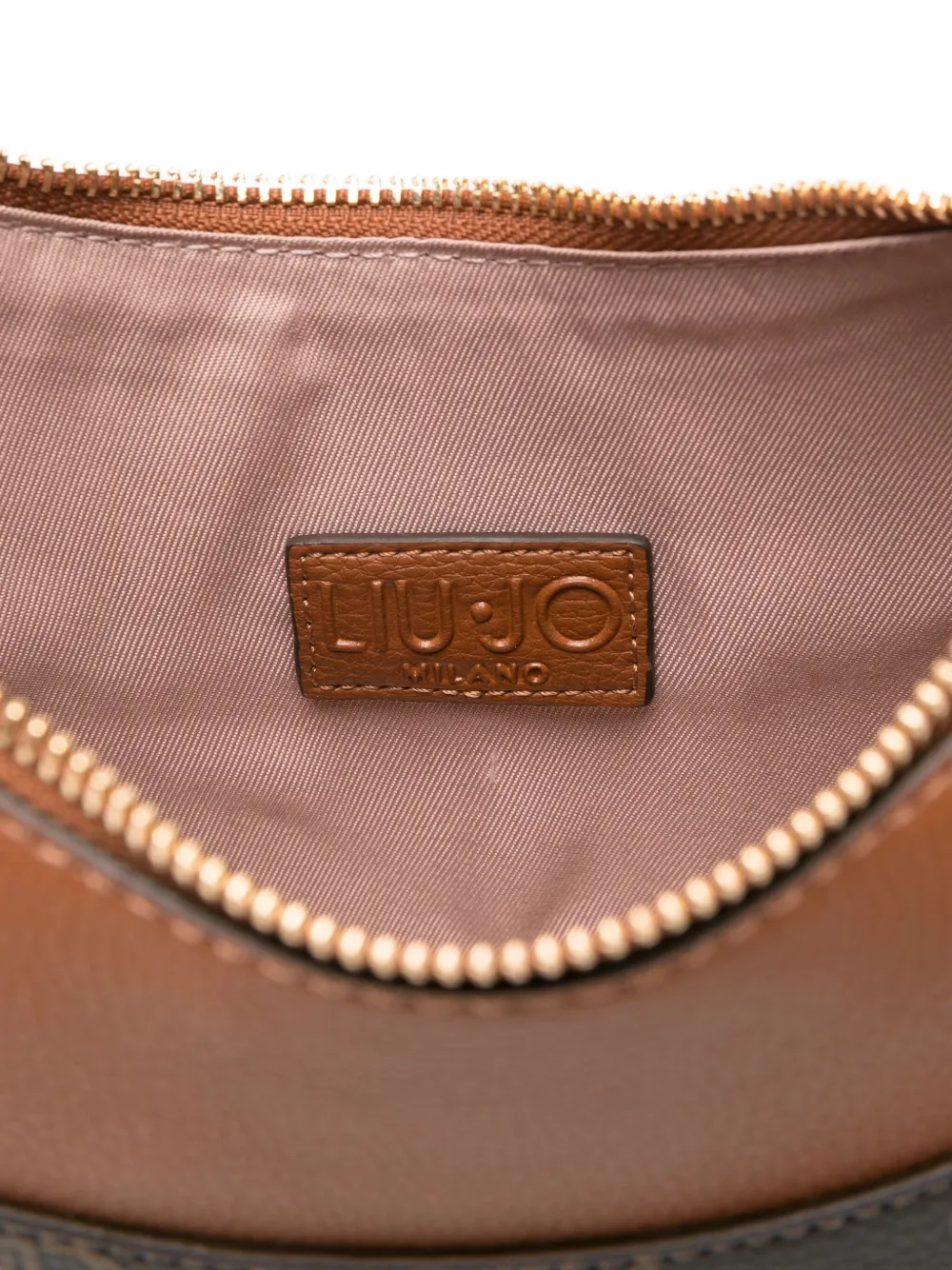 Liu •jo Small Logo-plaque Shoulder Bag In Brown