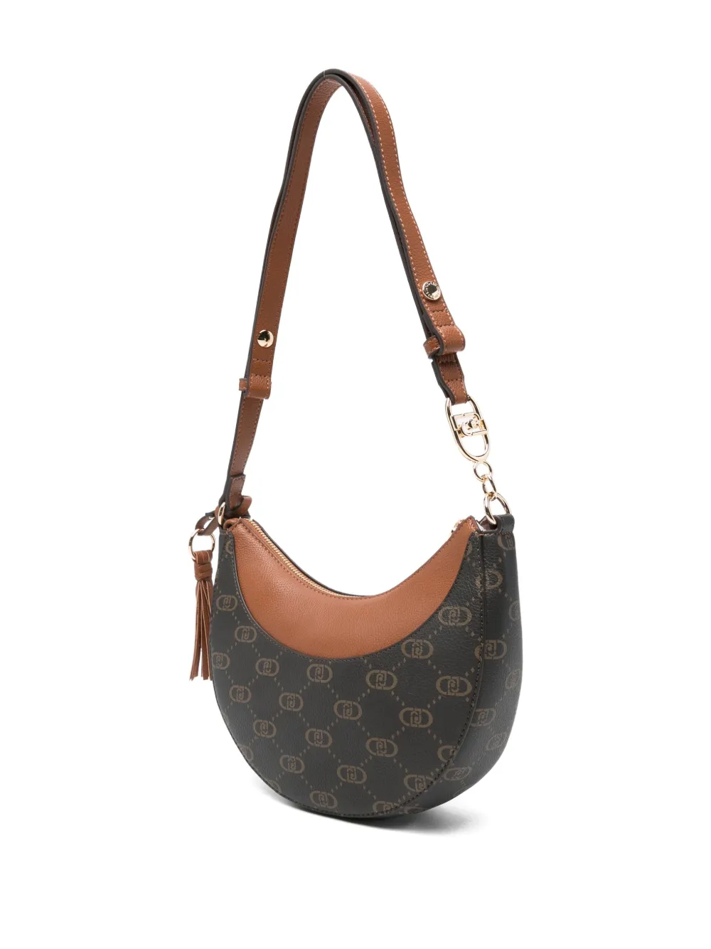 Liu •jo Small Logo-plaque Shoulder Bag In Brown