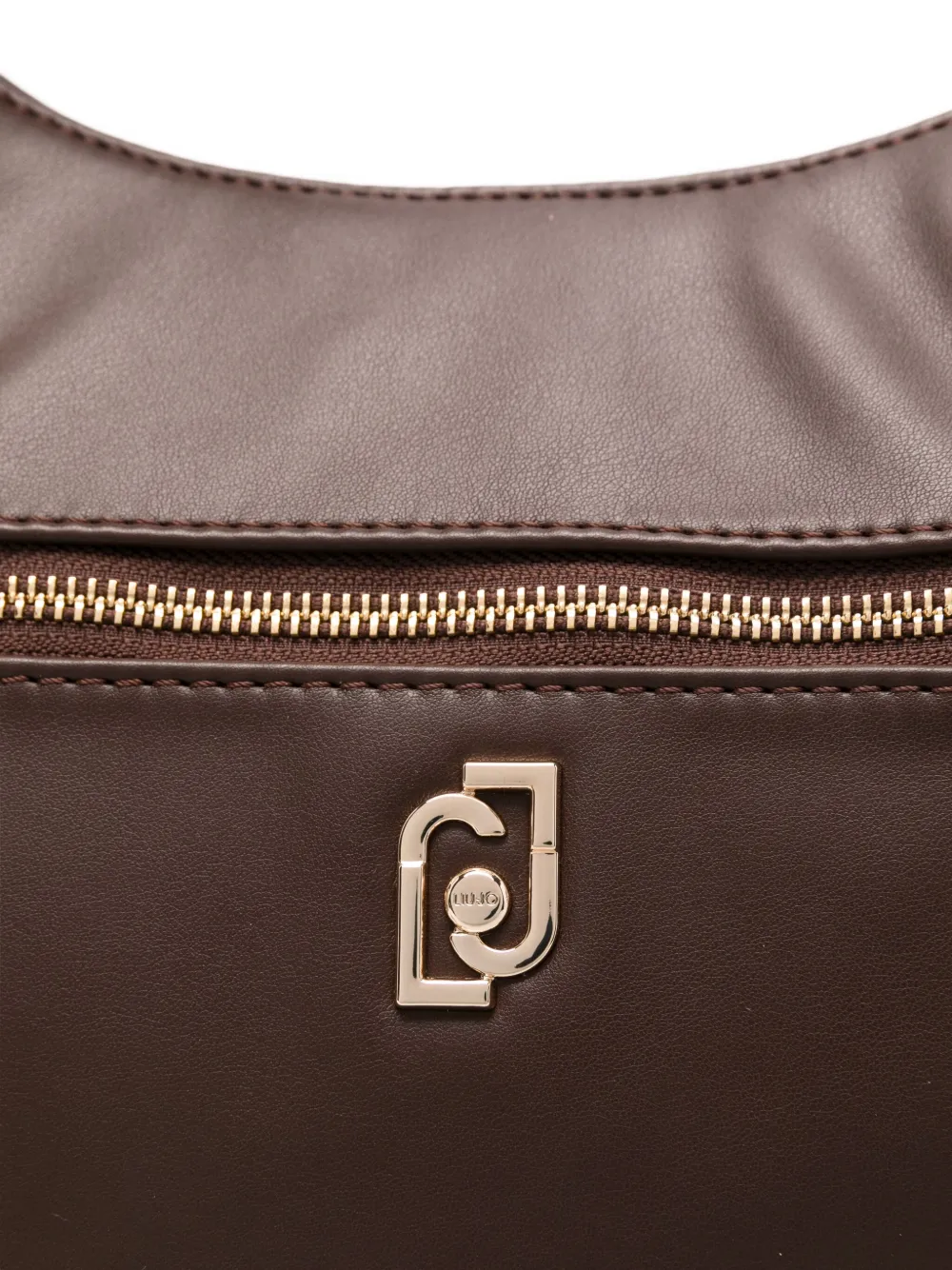 Liu •jo Medium Chain-embellished Shoulder Bag In Brown