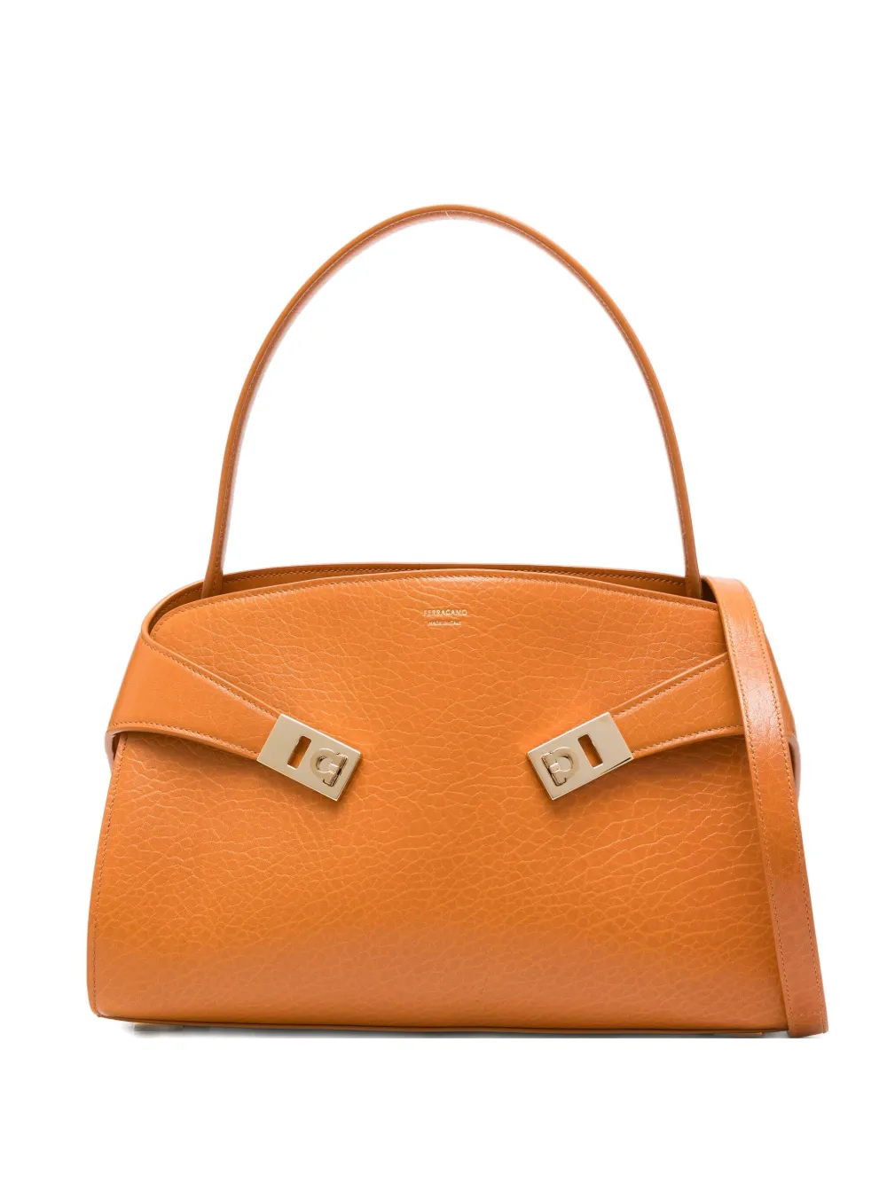 Ferragamo Hug curved-top clasp tote bag | Orange | Image 1