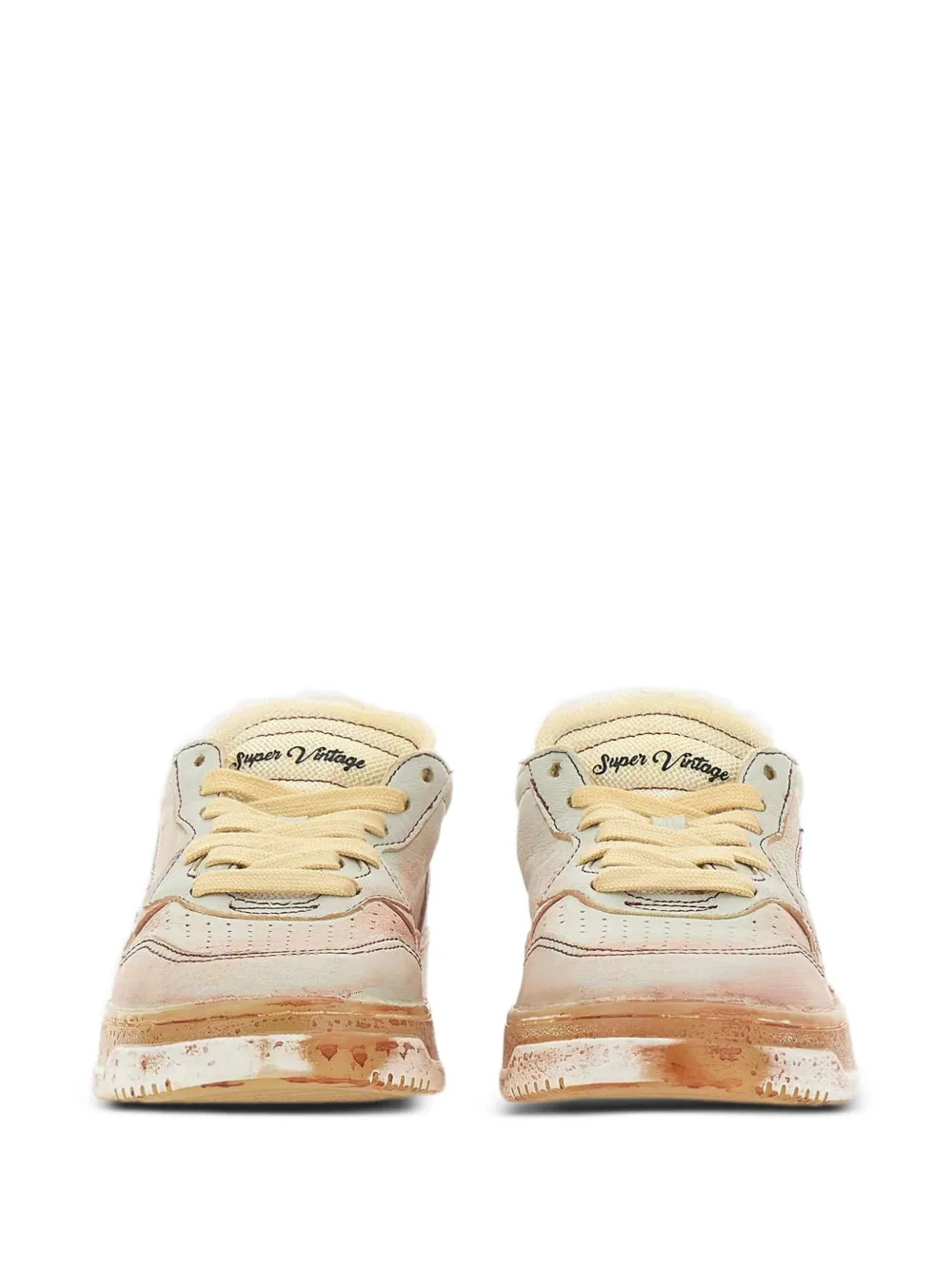 Autry leather panelled sneakers Neutrals