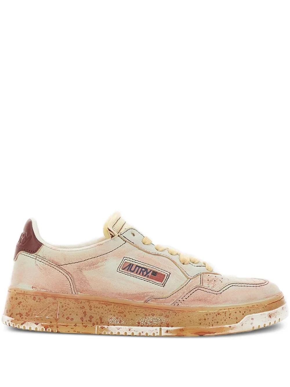 Autry leather panelled sneakers | Neutrals | Image 1