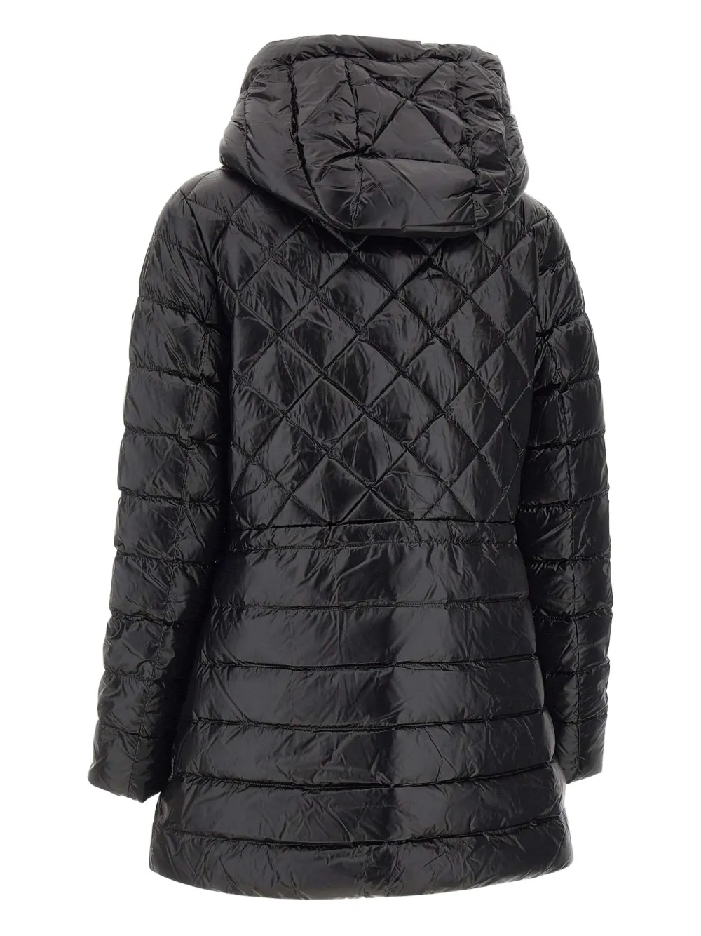 Mackage Tooky Diamond-quilted Hooded Coat In Black