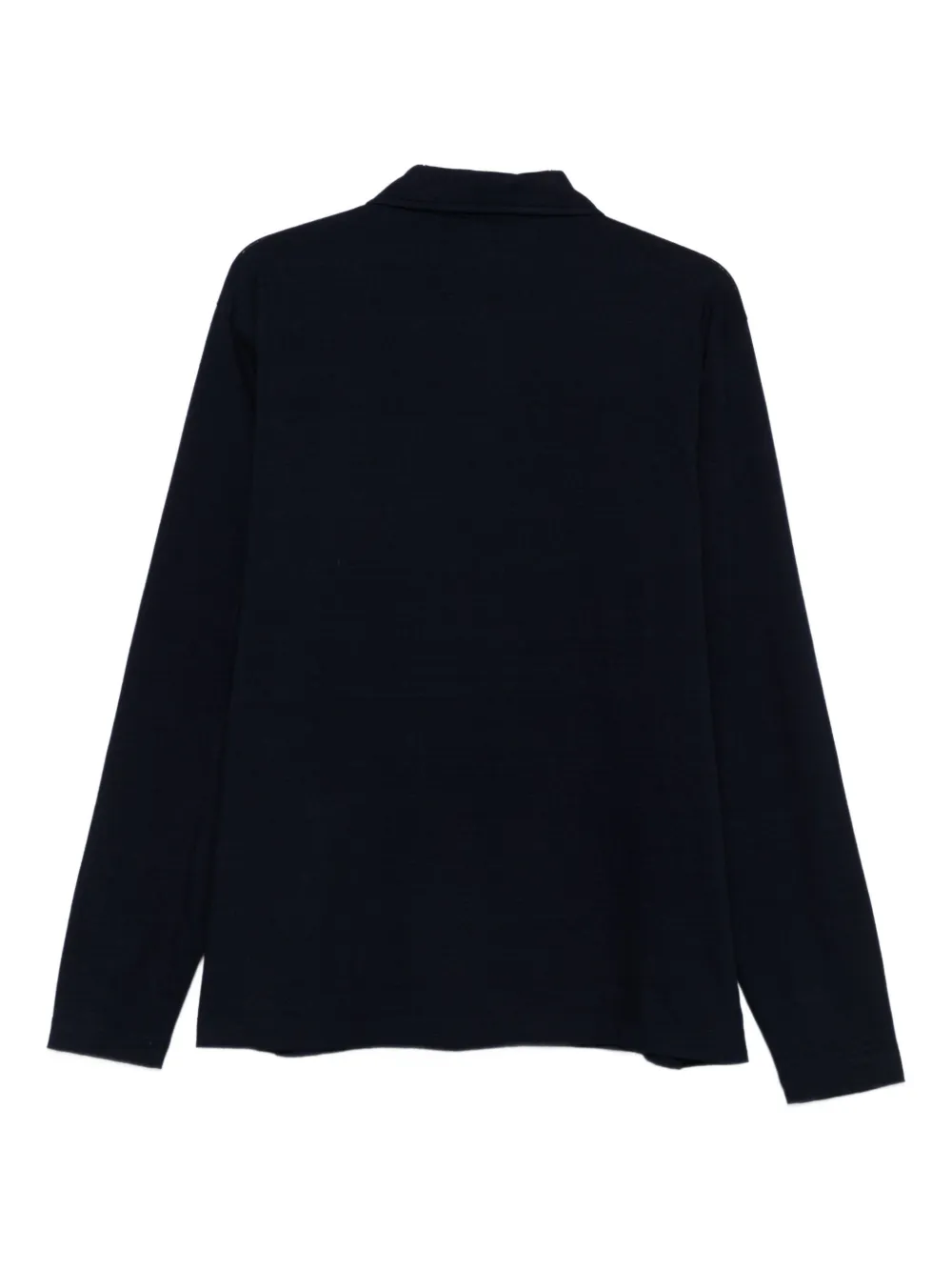 C.P. Company logo-appliqué long-sleeve polo shirt - Blauw