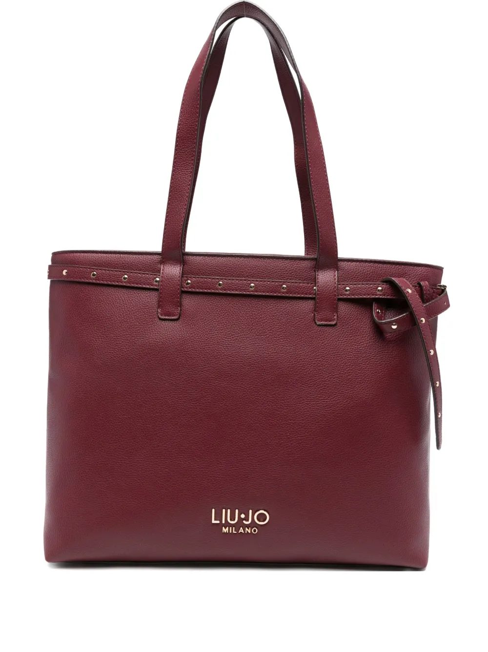 Liu •jo Studded Tote Bag In Burgundy