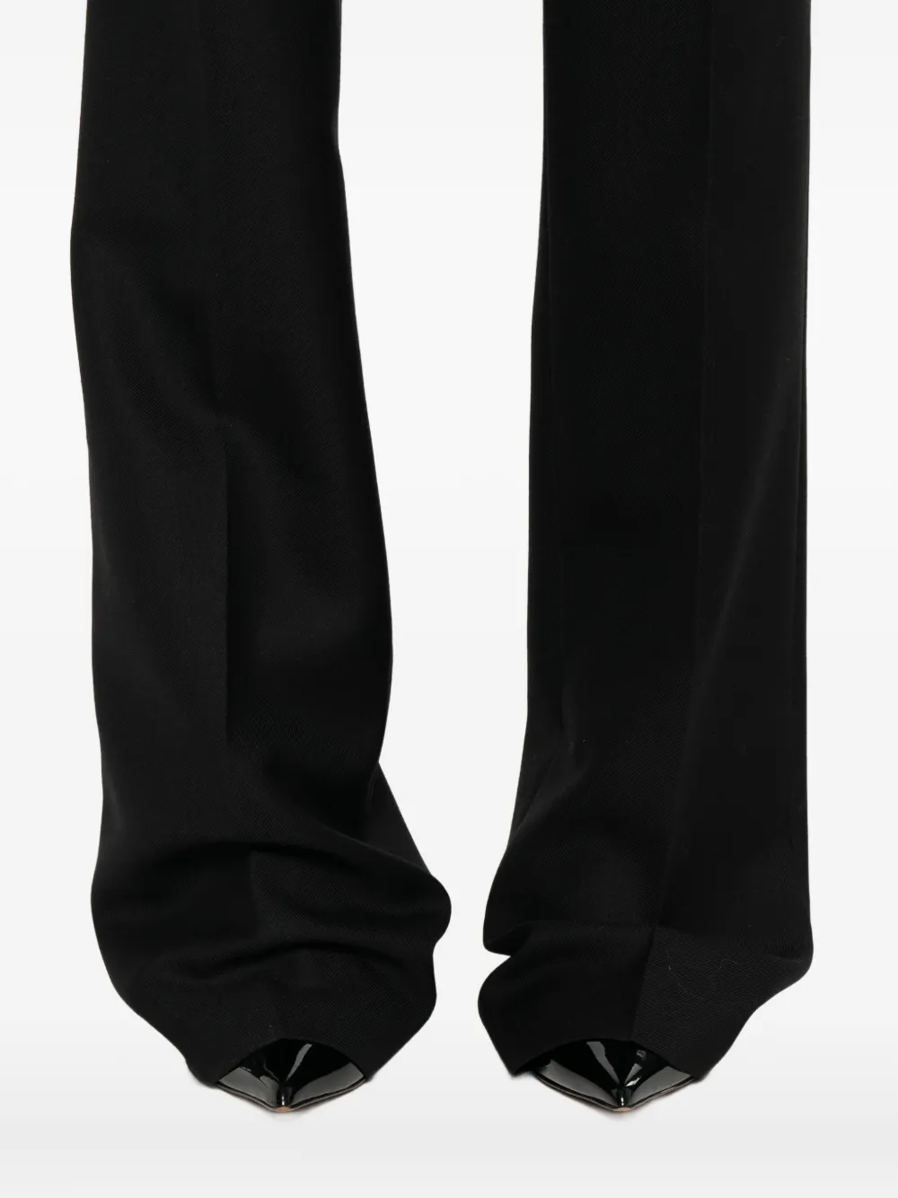 Tom Ford Sharp Herringbone Tailored Straight Leg Trousers Clothing In Black