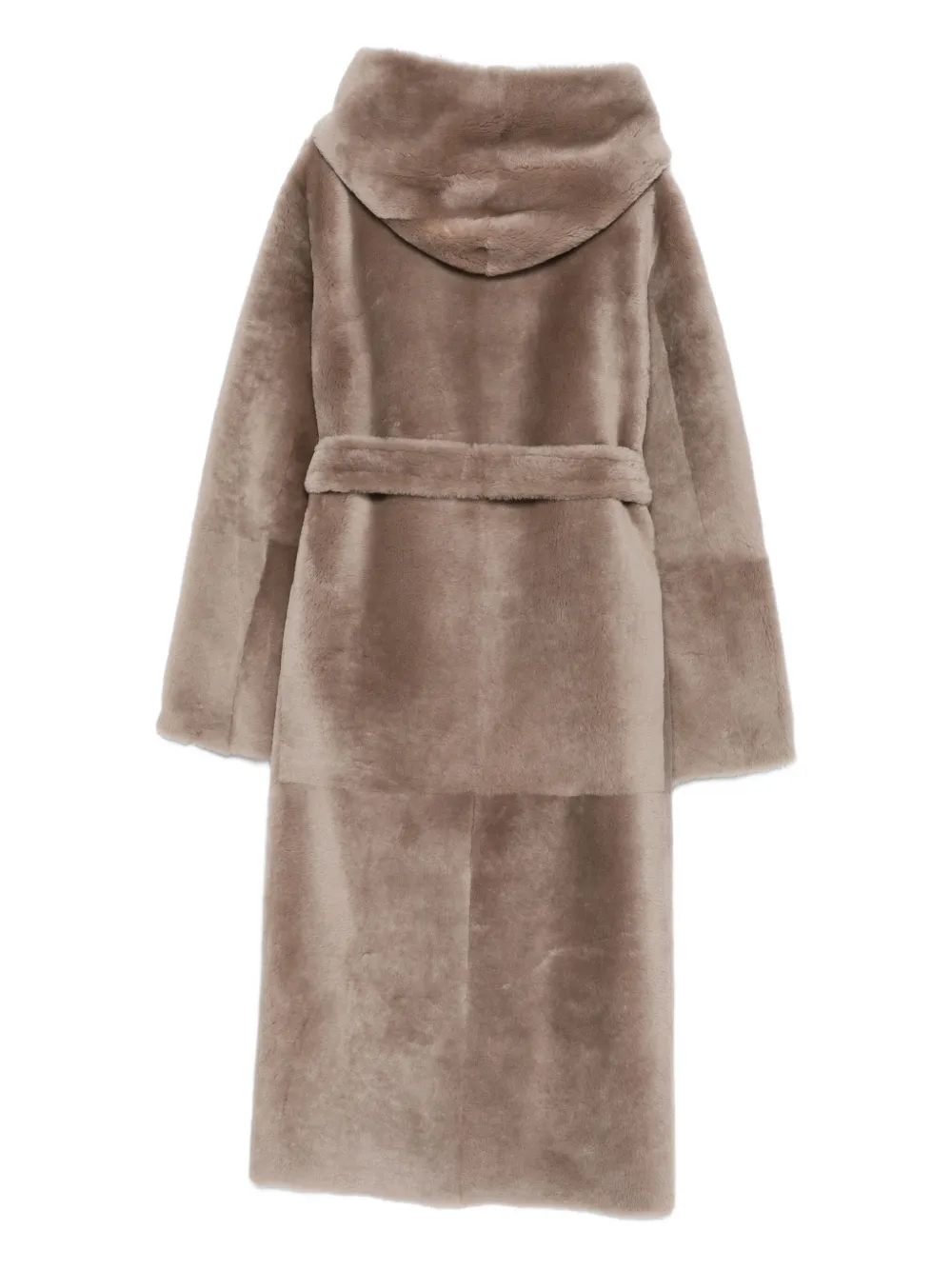 Liska abrigo con cinturón y capucha | Abrigos de pelo artificial | Image 2