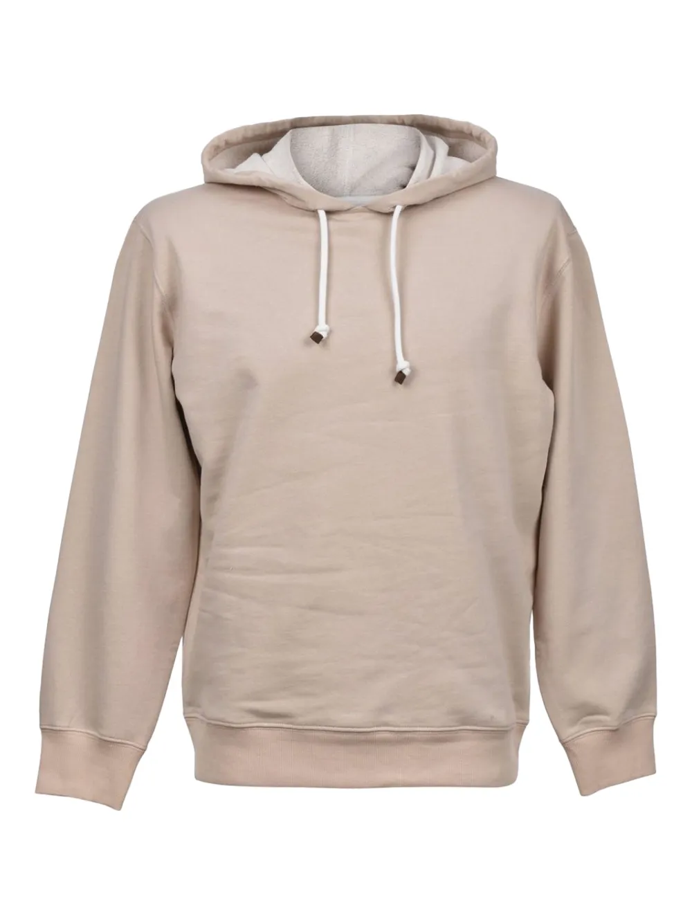 Brunello Cucinelli Drawstring-hood Cotton Hoodie In Neutral