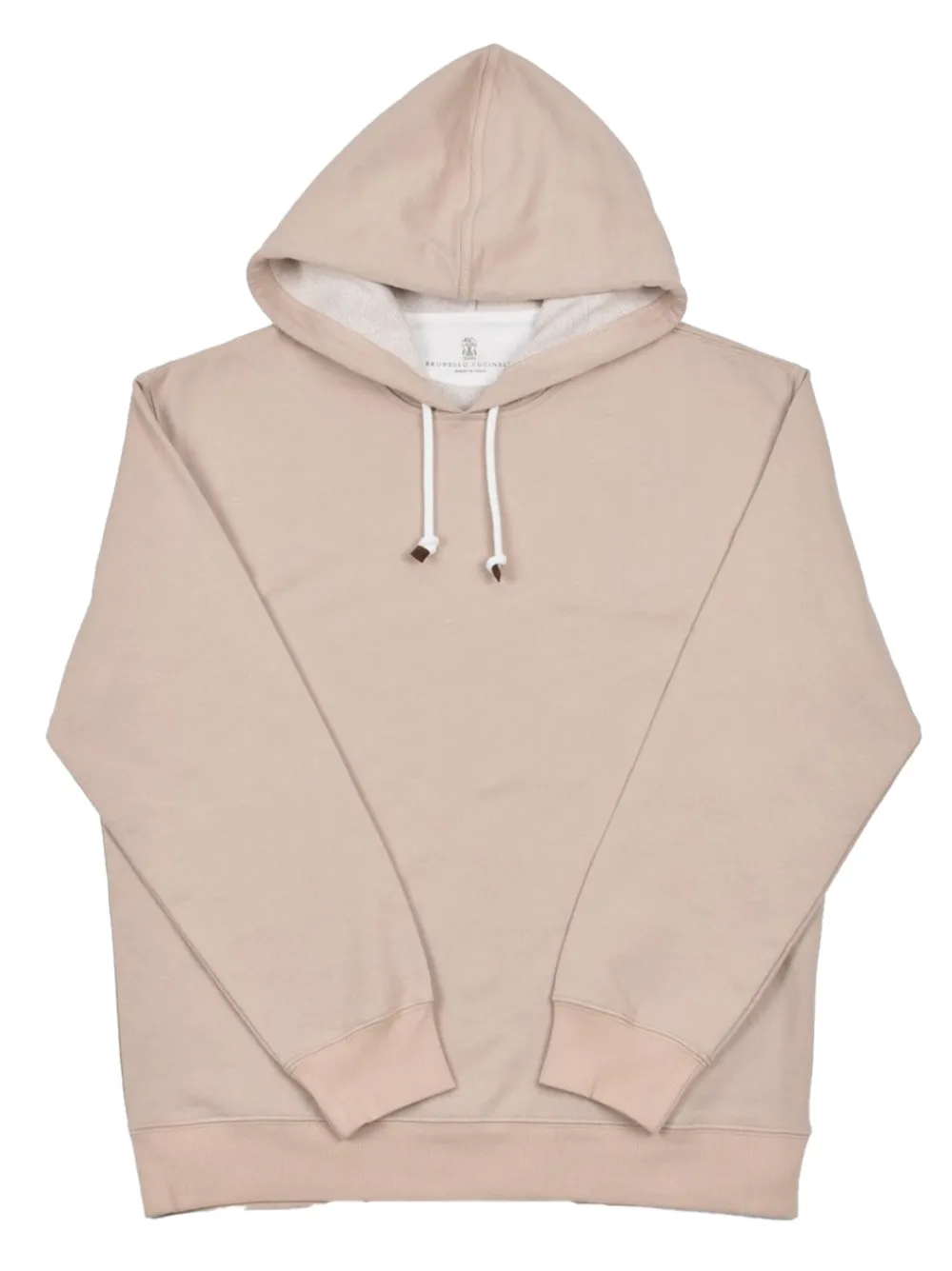 Brunello Cucinelli Drawstring-hood Cotton Hoodie In Neutral