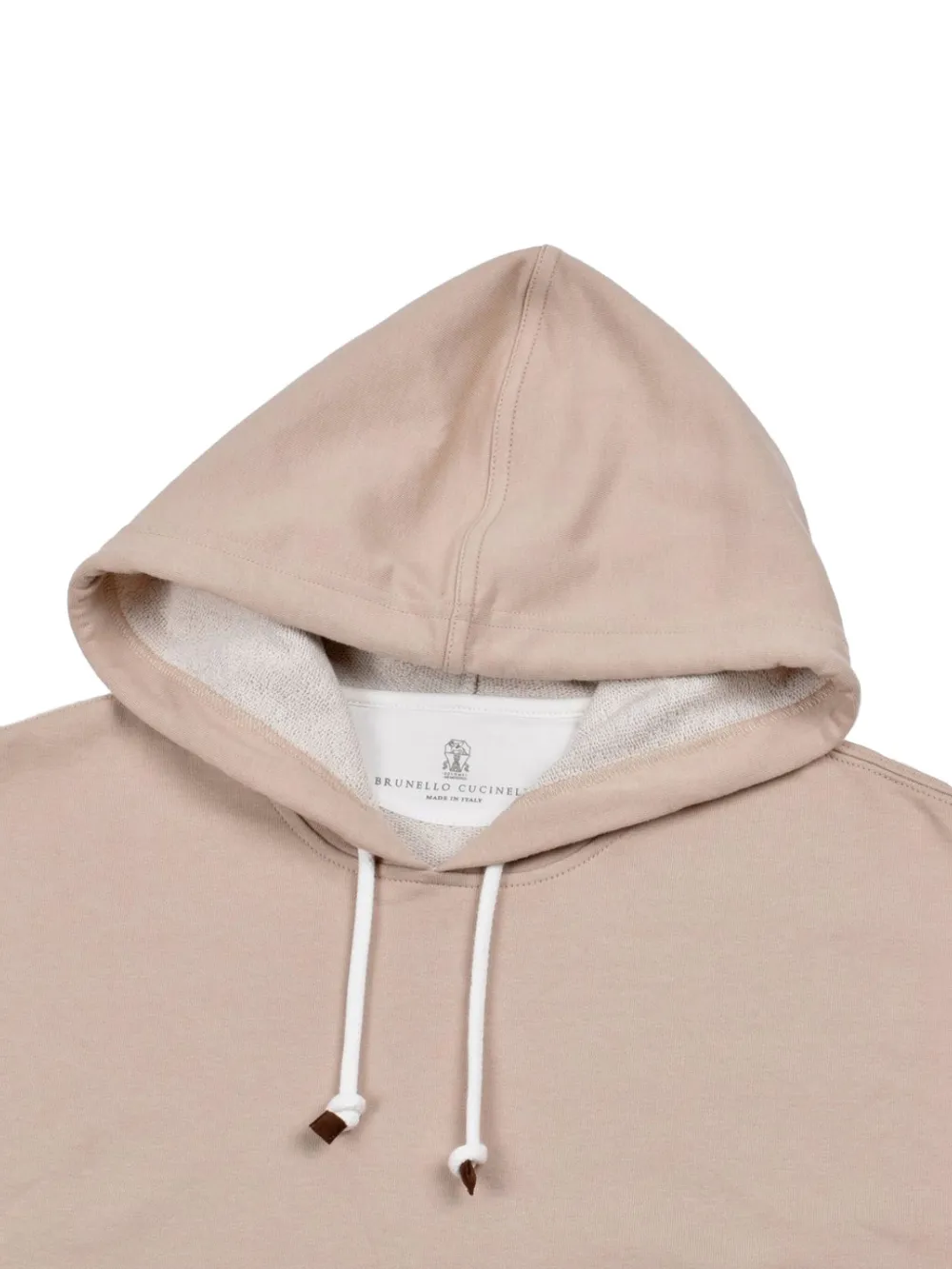 Brunello Cucinelli Drawstring-hood Cotton Hoodie In Neutral