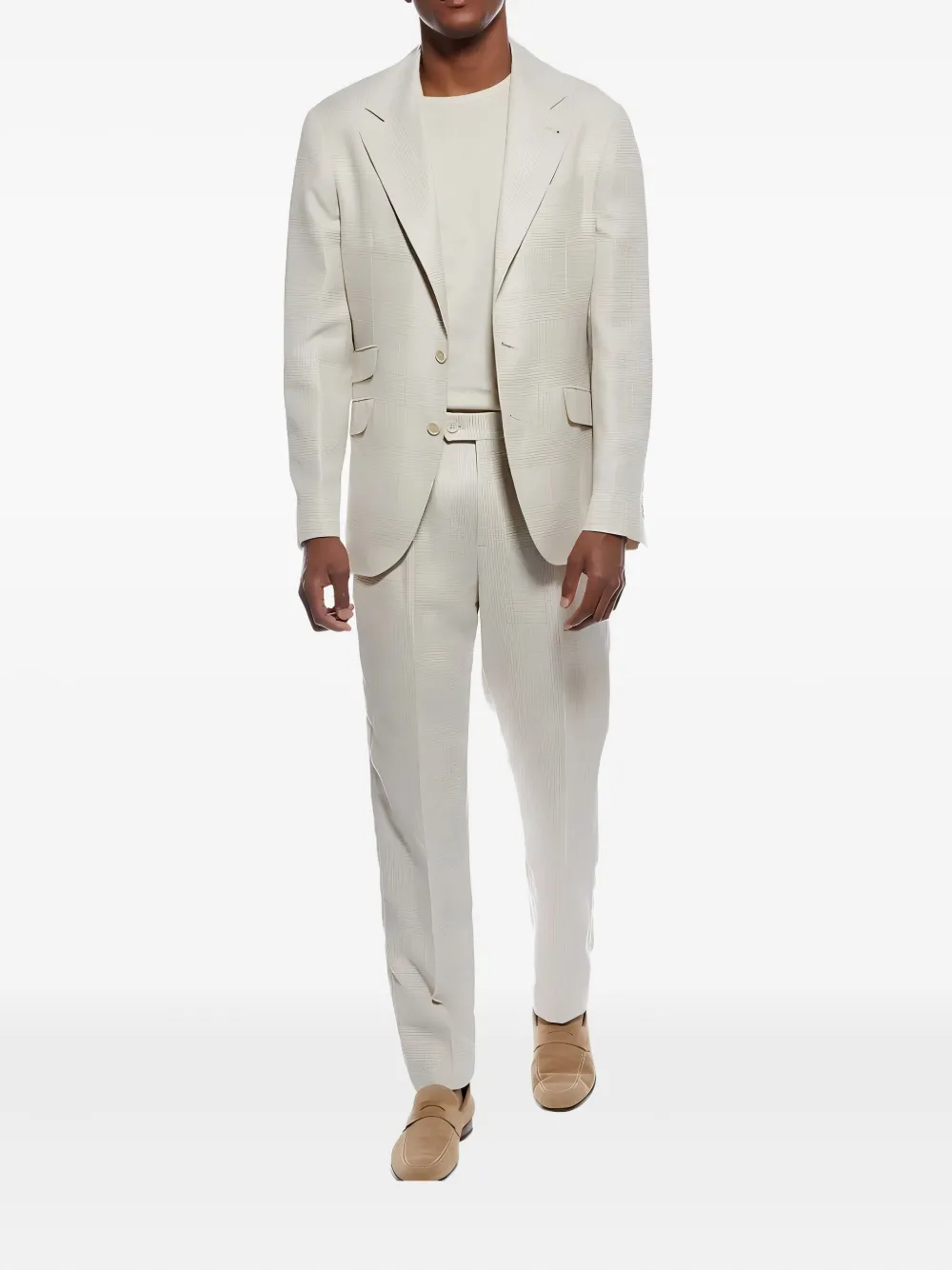 Brunello Cucinelli single-breasted suit | White | Image 1