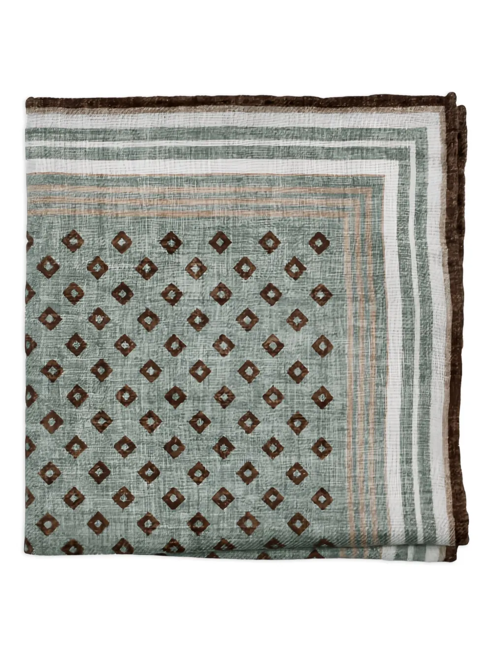 Brunello Cucinelli Pochet met diamantpatroon - Groen