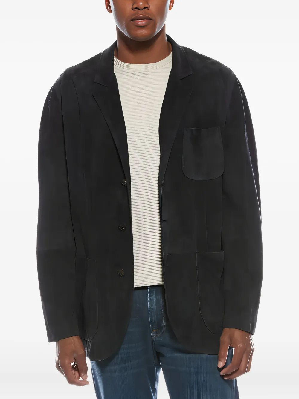 Brunello Cucinelli notched-lapel jacket | Blue | Image 1