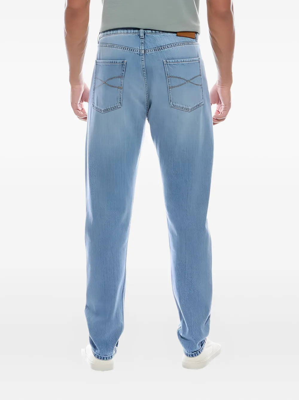 Brunello Cucinelli Katoenen straight jeans - Blauw