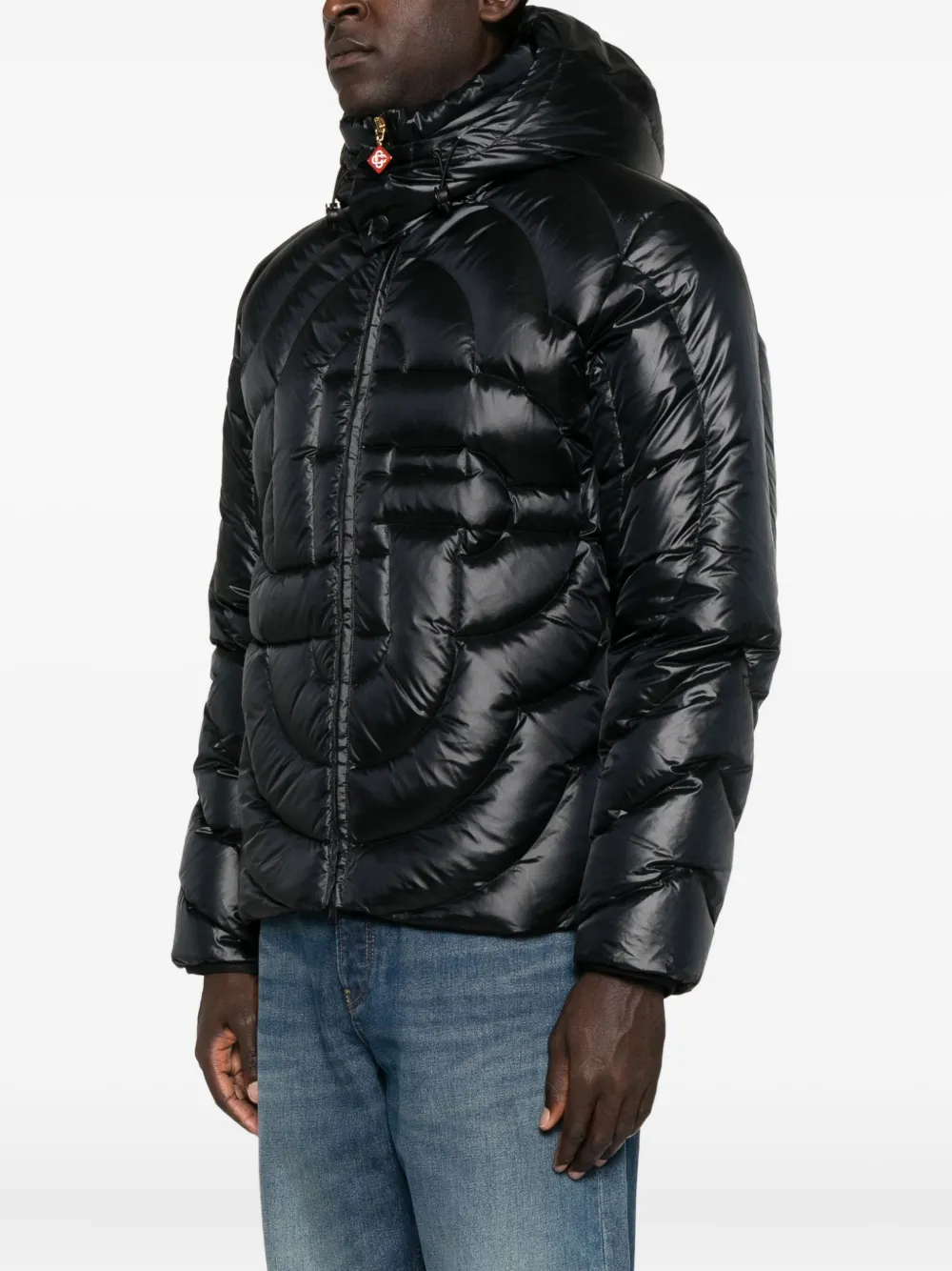 Casablanca Monogram Quilted Down Jacket In Black