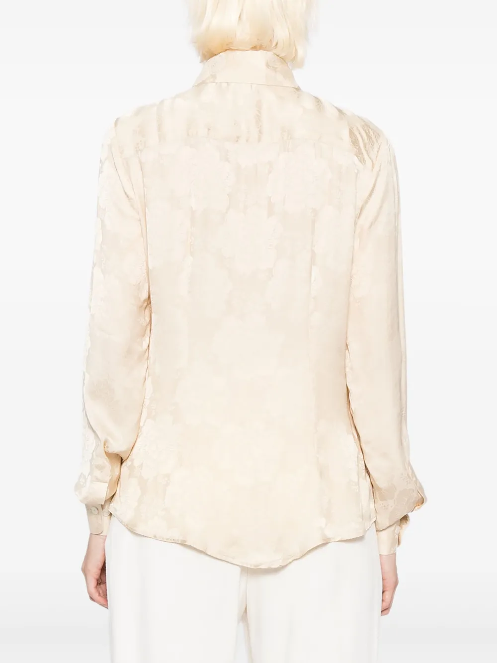 Blaklace Floral-print Shirt In Neutral
