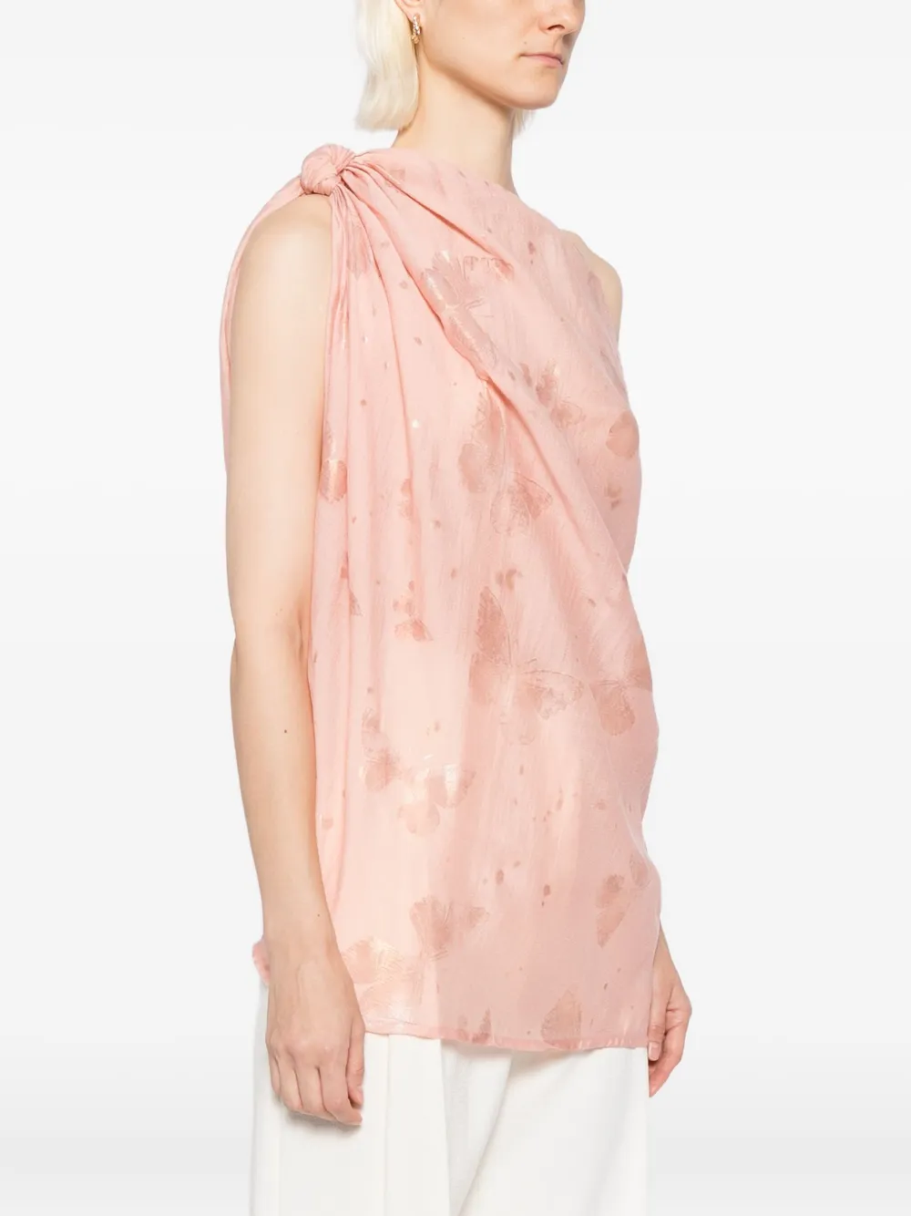 Blaklace Butterfly-print Top In Orange