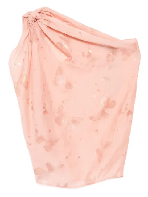 BLAKLACE butterfly-print top