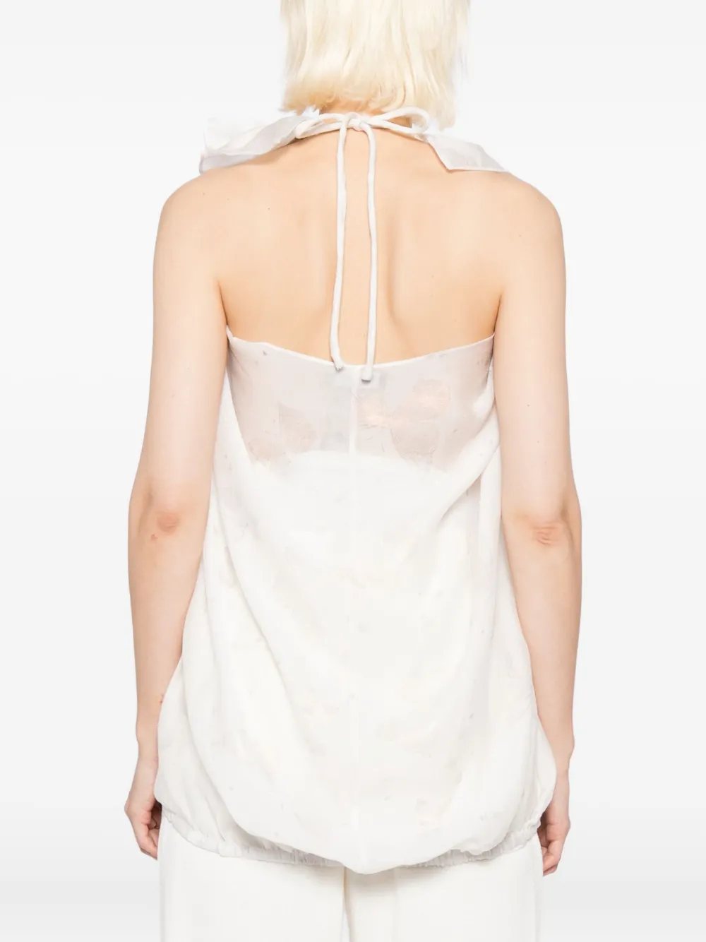 Blaklace Butterfly-print Top In White