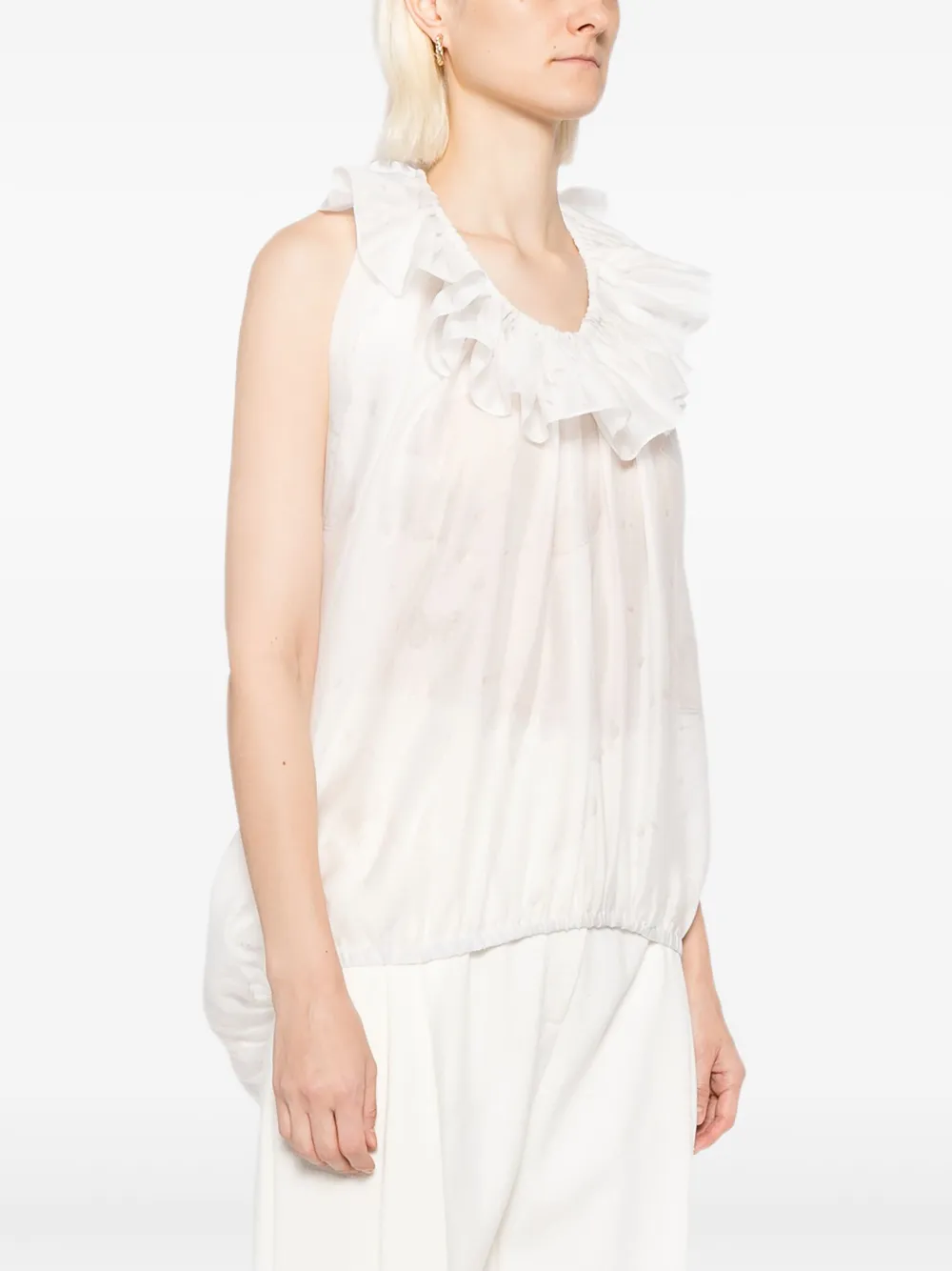 Blaklace Butterfly-print Top In White
