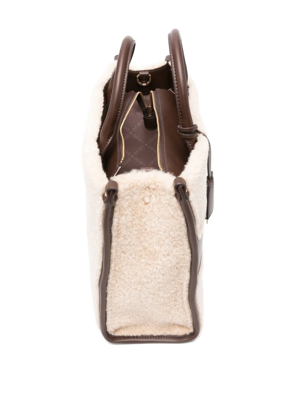 Liu •jo Shearling-effect Tote Bag In Neutral