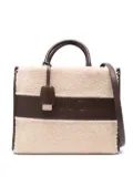 LIU JO shearling-effect tote bag - Neutrals