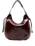 TWINSET Glossy drawstring-detail tote bag - Red