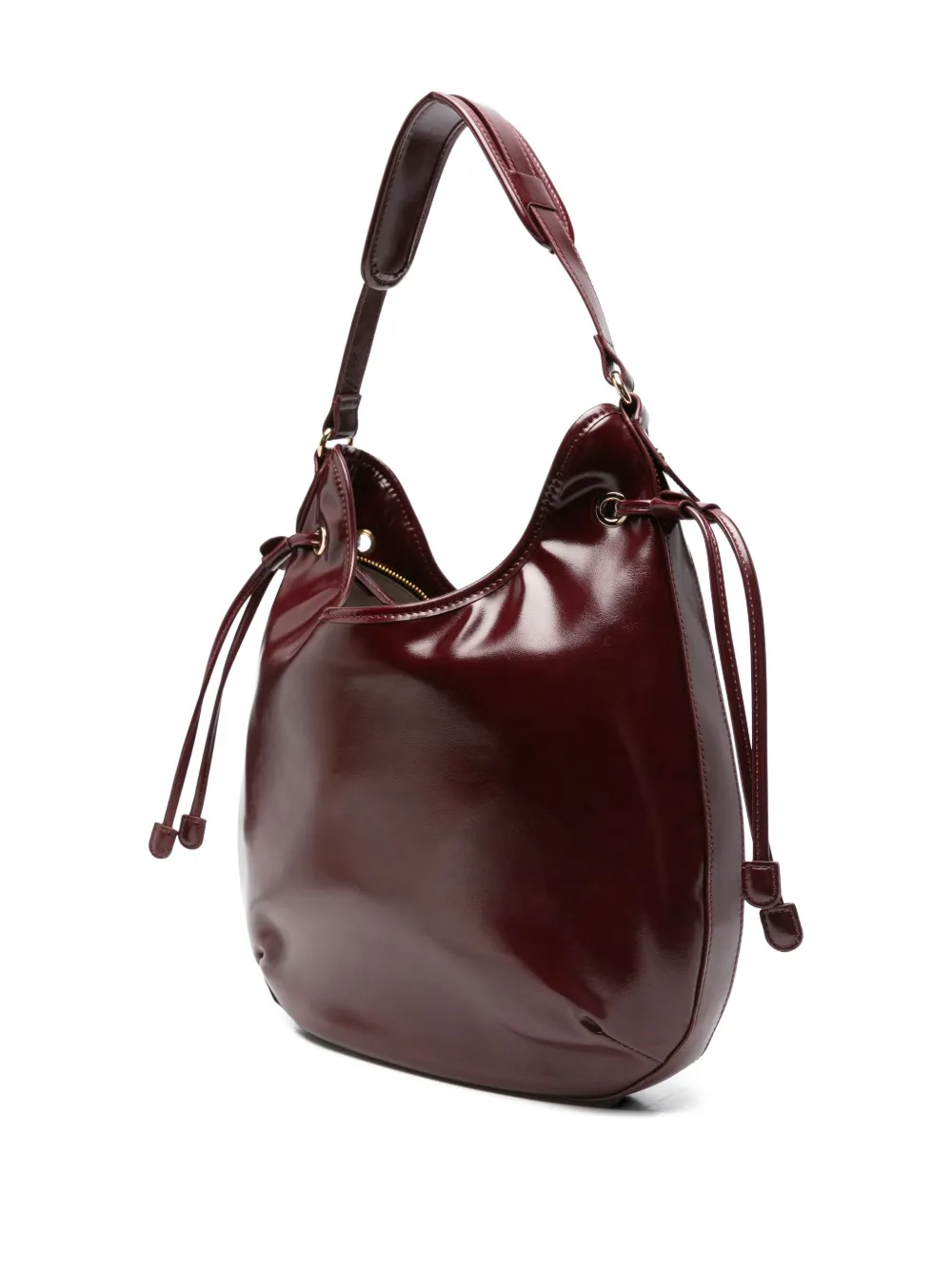 TWINSET Glossy shopper met trekkoord - Rood