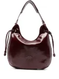 TWINSET Glossy drawstring-detail tote bag - Red