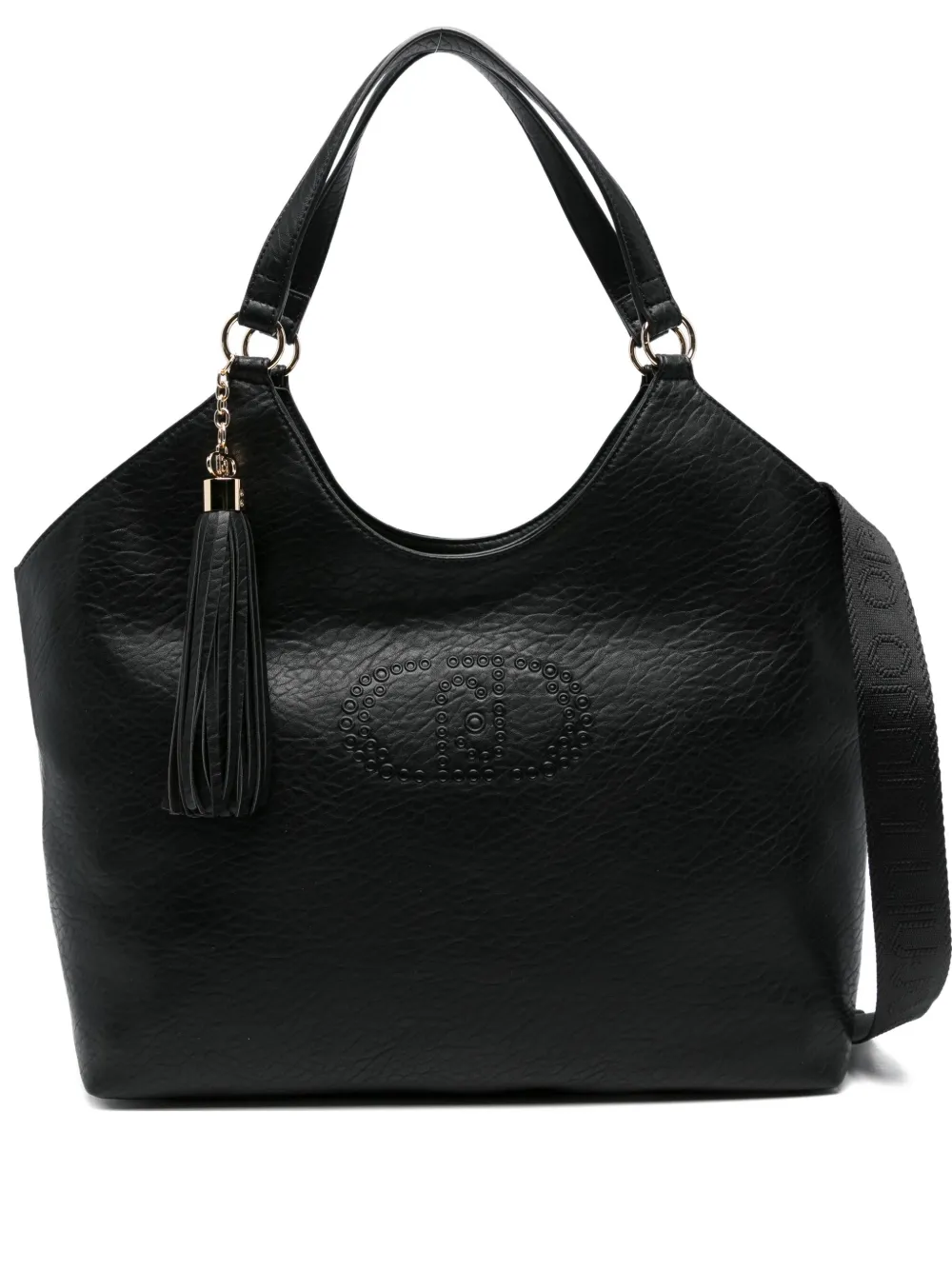 Liu •jo Large Tassel-detail Tote Bag In Black