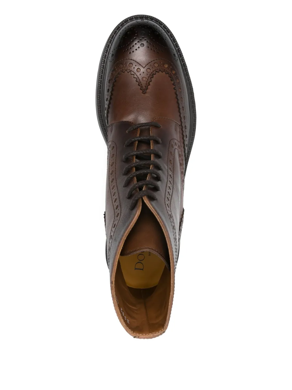 Doucal's lace-up brogue boots Brown