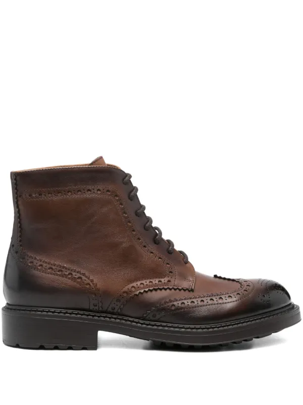 Doucal's lace-up brogue boots